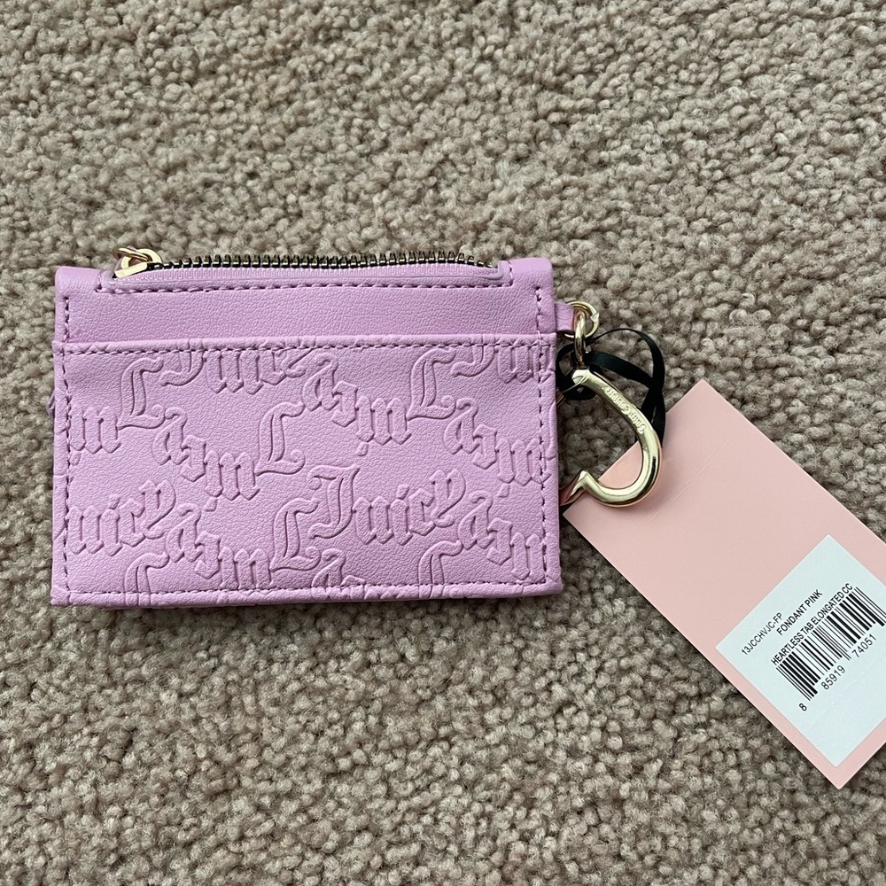 JUICY COUTURE Heartless Elongated Card Case with Keyring Fondant Pink Color - Picture 5 of 5
